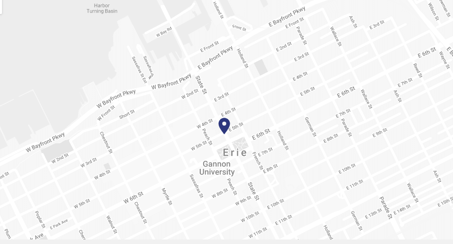 map of Erie PA